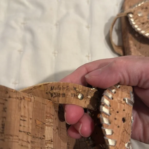 Jack Rogers Collins cork soles sandal metallic goldNWOT size 9.5 - Picture 8 of 8